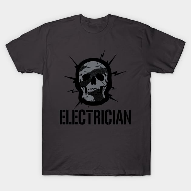 Electrician T-Shirt by  The best hard hat stickers 